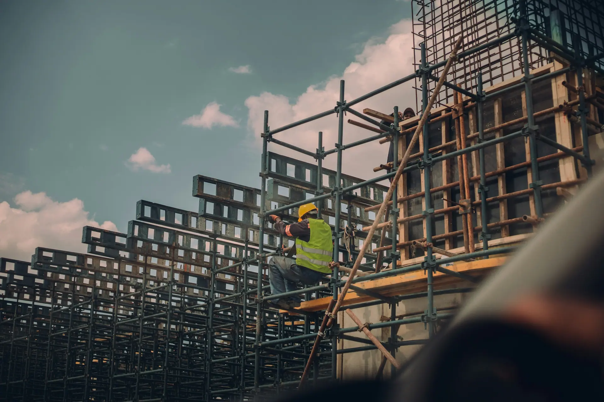 Modern construction site in progress