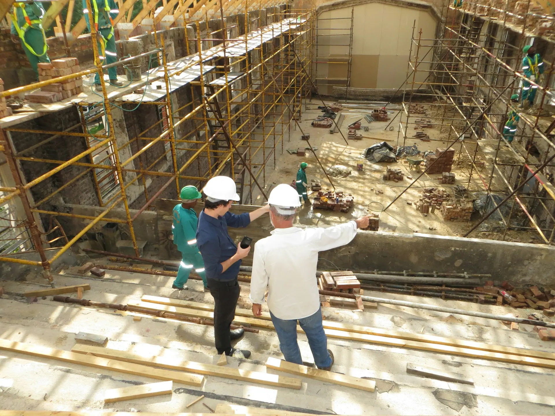 Safety inspection being carried out on a construction project