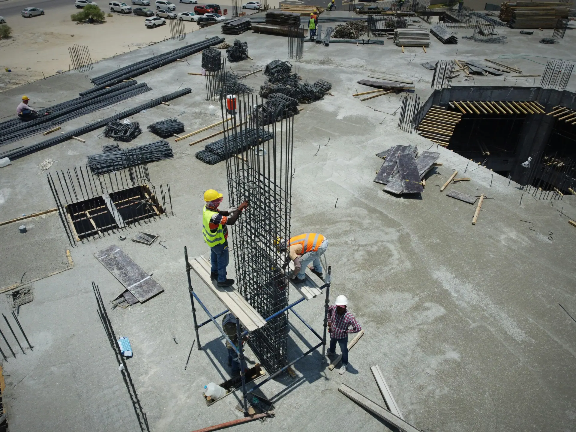 Inspection being carried out on a construction site